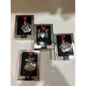 Vintage Things Remembered,  G. Duchin 4 piece Pewter Ornaments., 2000, GRANDPA,